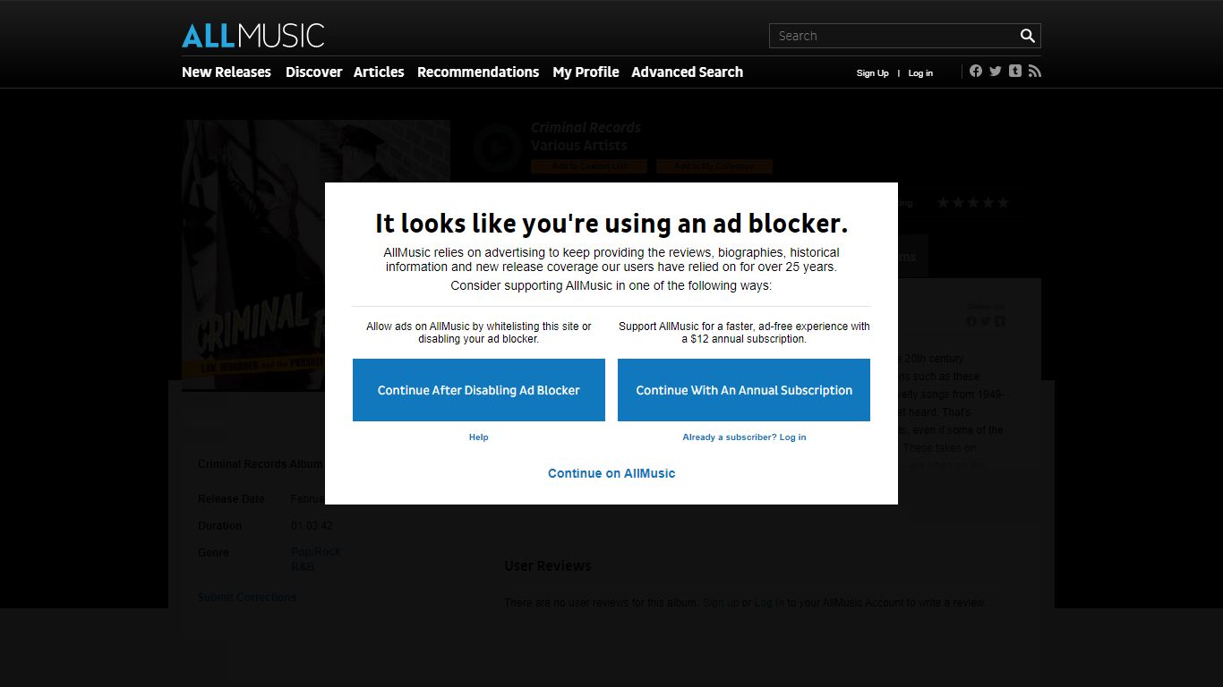 Criminal Records Album Reviews, Songs & More - AllMusic